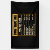 Handyman Price Chart Contractor Hourly Rate Labor Banner (Vertikal)