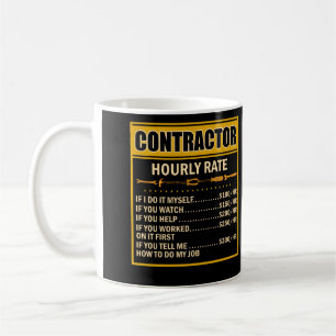 Handyman Price Chart Contractor Stundenlohn Kaffeetasse