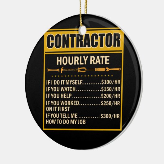 Handyman Price Chart Contractor Stundenlohn Keramik Ornament (Links)
