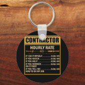 Handyman Price Chart Contractor Stundenlohn Schlüsselanhänger (Vorderseite)