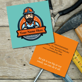 Handyman Promotion Marketing Handy-Mann-Services Quadratische Visitenkarte