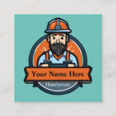 Handyman Promotion Marketing Handy-Mann-Services Quadratische Visitenkarte (Vorderseite)