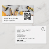 Handyman QR Code Logo Social Media Visitenkarte (Vorne/Hinten)