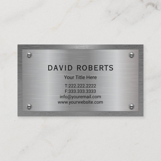 Handyman Repair Maintenance Service Cool Metal Visitenkarte (Rückseite)