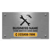 Handyman Repair Maintenance Service Imitat Metall Magnetische Visitenkarte (Vorderseite)