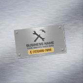 Handyman Repair Maintenance Service Imitat Metall Magnetische Visitenkarte (Beispiel)