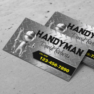 Handyman Repair & Maintenance Service Metallstahl Visitenkarte
