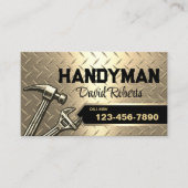 Handyman Repair & Maintenance Service Modern Gold Visitenkarte (Vorderseite)