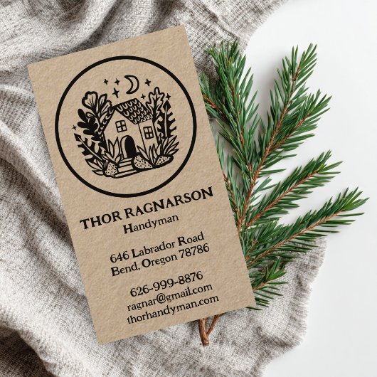 Handyman Reparatur Bau Landscaper KRAFT Visitenkarte