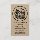 Handyman Reparatur Bau Landscaper KRAFT Visitenkarte (Vorderseite)