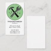 Handyman Reparatur Konstruktion Schraubenhammer Co Visitenkarte (Vorne/Hinten)