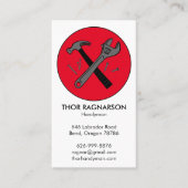 Handyman Reparatur Konstruktion Schraubenhammer Co Visitenkarte (Vorderseite)