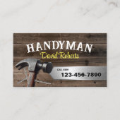 Handyman Reparatur & Wartung Big Hammer Visitenkarte (Vorderseite)
