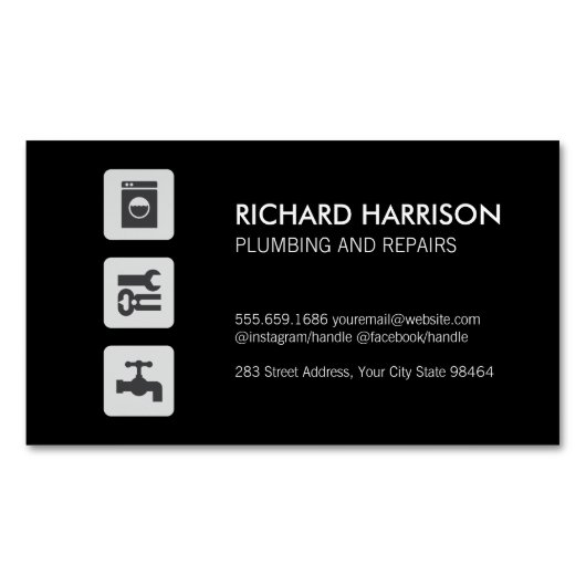 Handyman-Reparaturen Magnetische Visitenkarte (Vorderseite)