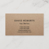 Handyman Reparaturservice Rustic Kraft Visitenkarte (Rückseite)