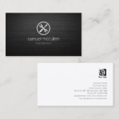 Handyman Reparaturwerkzeuge Symbol PinselMetallbef Visitenkarte (Vorne/Hinten)