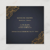 Handyman repariert Black Gold Quadratische Visitenkarte (Rückseite)