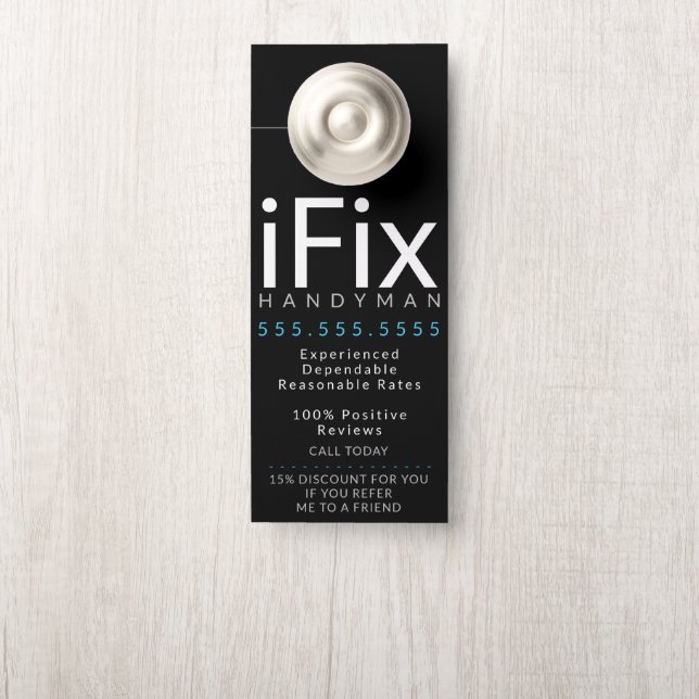 Handyman repariert Business Fix individuell anpass Türanhänger (Auf Knauf)