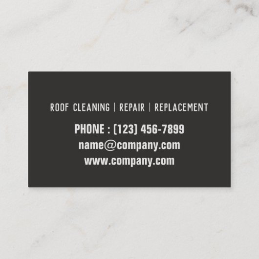 Handyman Roof Repair Construction Roofer Dachdecku Visitenkarte (Rückseite)