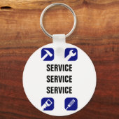 Handyman Round Schlüsselanhänger (Rückseite)