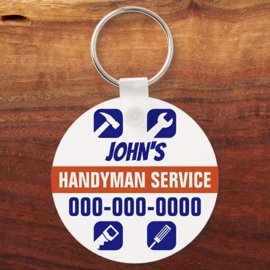 Handyman Round Schlüsselanhänger (Vorderseite)