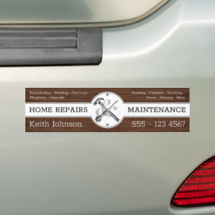 Handyman Rustic Wood Grain Vintag Construction Autoaufkleber