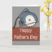 Handyman Saw :: Blank Vatertag Grußkarte Karte (Gelbe Blume)