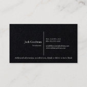 Handyman-schwarze Visitenkarte (Rückseite)