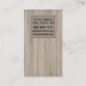 Handyman Service Holz Template Trendcard Visitenkarte (Rückseite)