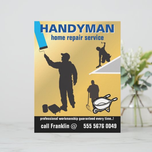 Handyman Service Small Business Zuhause Reparatur  (Stehend Vorderseite)