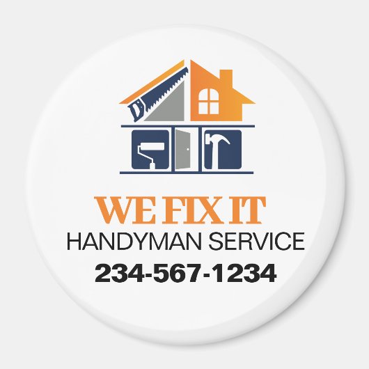 Handyman-Service-Werbung Magnet (Vorne)