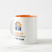 Handyman-Service-Werbung Zweifarbige Tasse (Vorderseite Links)