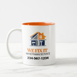 Handyman-Service-Werbung Zweifarbige Tasse