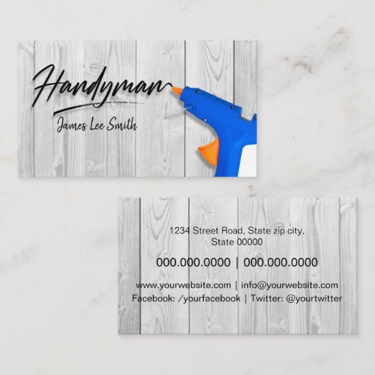 Handyman Services Business Card Visitenkarte (Vorne/Hinten)