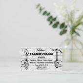 Handyman Services Business Card Visitenkarte (Stehend Vorderseite)