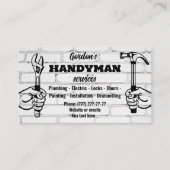 Handyman Services Business Card Visitenkarte (Vorderseite)