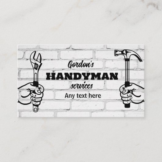 Handyman Services Business Card Visitenkarte (Vorderseite)