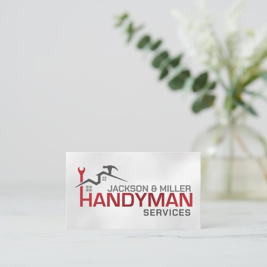 Handyman Services Cool Simple Visitenkarte (Stehend Vorderseite)