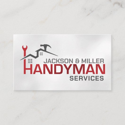 Handyman Services Cool Simple Visitenkarte (Vorderseite)
