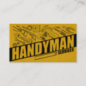 Handyman Services Gelbe Tools grunge Visitenkarte (Vorderseite)