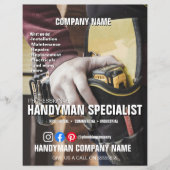 Handyman Services Tischlerschließer für kleine Unt Flyer (Vorne)