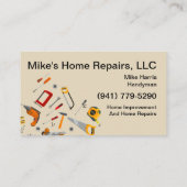 Handyman Services Tools Design Visitenkarte (Rückseite)