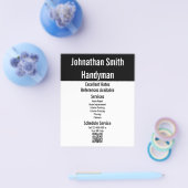 Handyman Services - Vorlage für schwarzen und weiß Flyer (Einzeln)