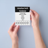 Handyman Services Vorlage für schwarzen und weißen Flyer (Gruppe)