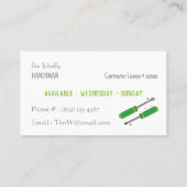 Handyman Services White Business Cards mit Tools Visitenkarte (Rückseite)