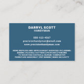 Handyman Services Zuhause Repair Ladder Retro Vint Visitenkarte (Rückseite)