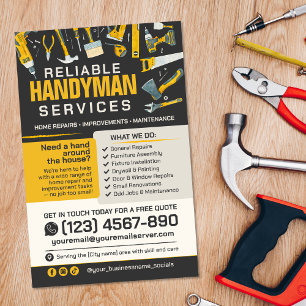 Handyman Services - Zuhause-Reparatur und -Wartung Flyer