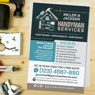 Handyman Services - Zuhause-Reparatur und -Wartung Flyer