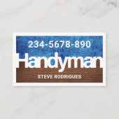 Handyman Signage Dirty Wall Wood Layer Visitenkarte (Vorderseite)