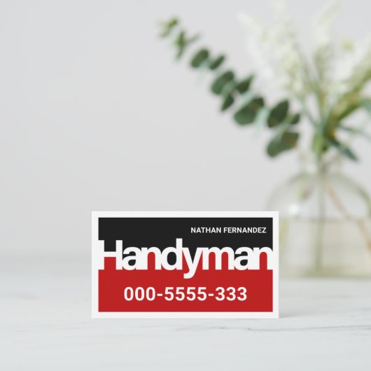 Handyman Signage Frame Builder  Visitenkarte (Stehend Vorderseite)